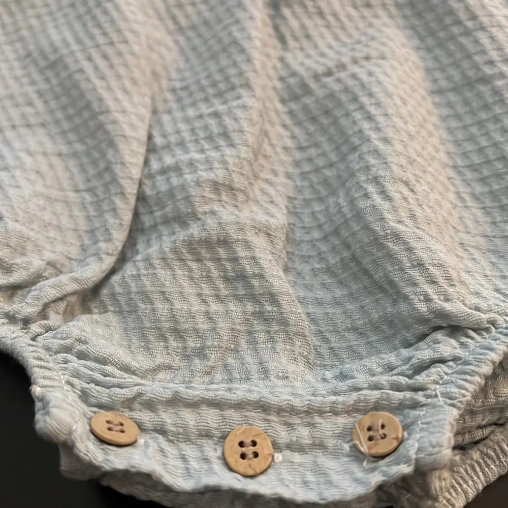 Babidu baby’s bloomer light blue / aqua white‎ trim bloomers Sz 6M